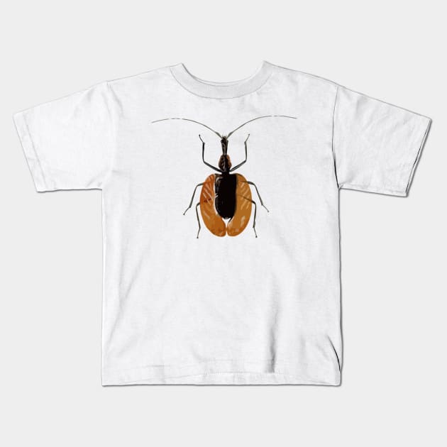 Violin Beetle Digital Painting Kids T-Shirt by gktb